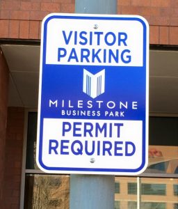 Informational Signs 5b7da285416f5 custom parking outdoor metal traffic sign safety wayfinding 256x300